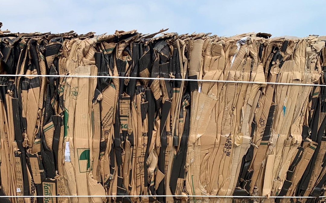 Cardboard ready for recycling